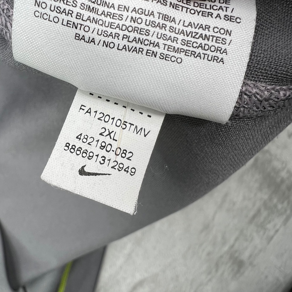 Nike Tour Performance Golf Polo Shirt Mens 2XL Grey Geometric Chevron Stretch - Picture 9 of 10